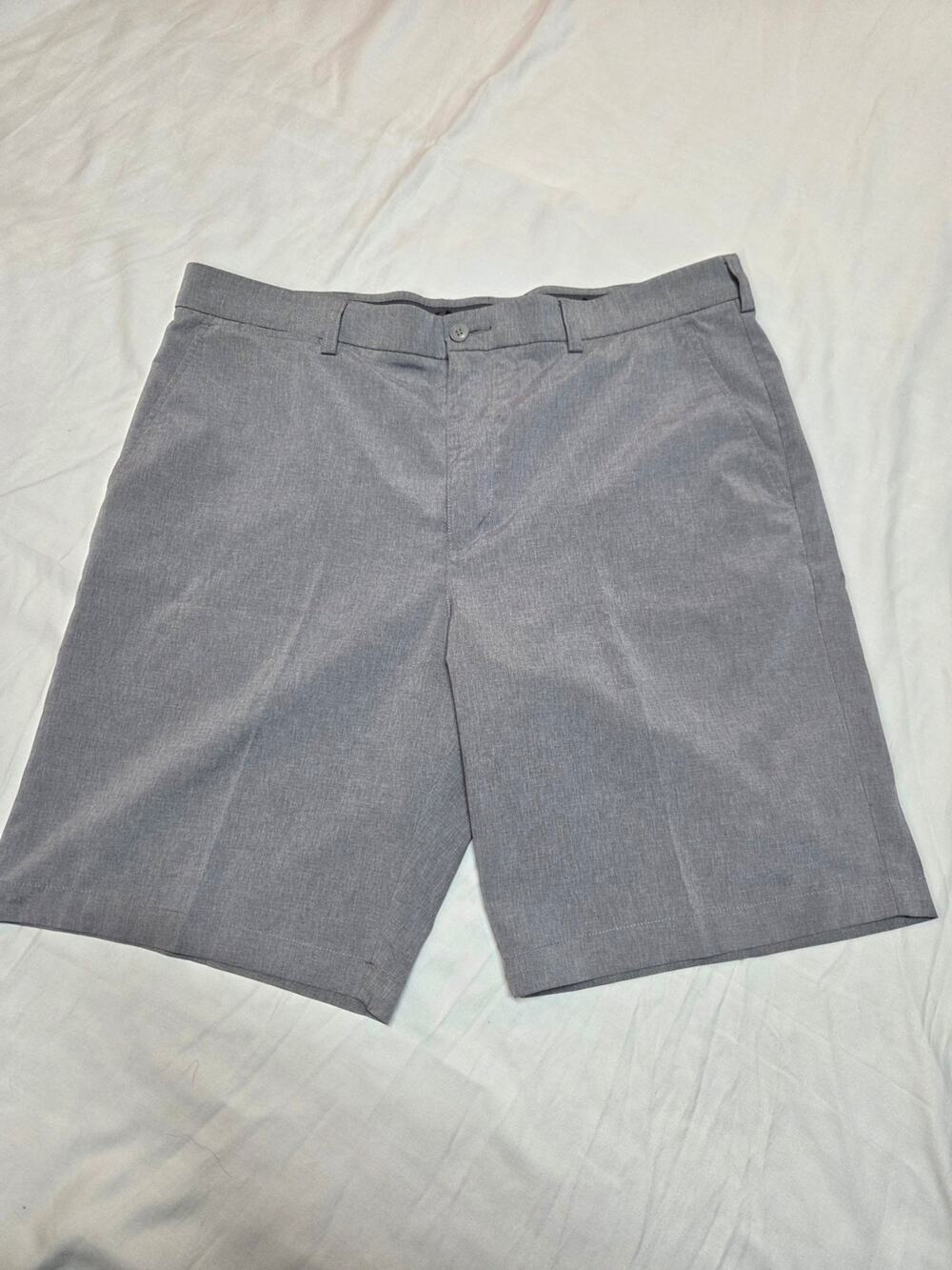Grand Slam Light Gray Flat Front Shorts